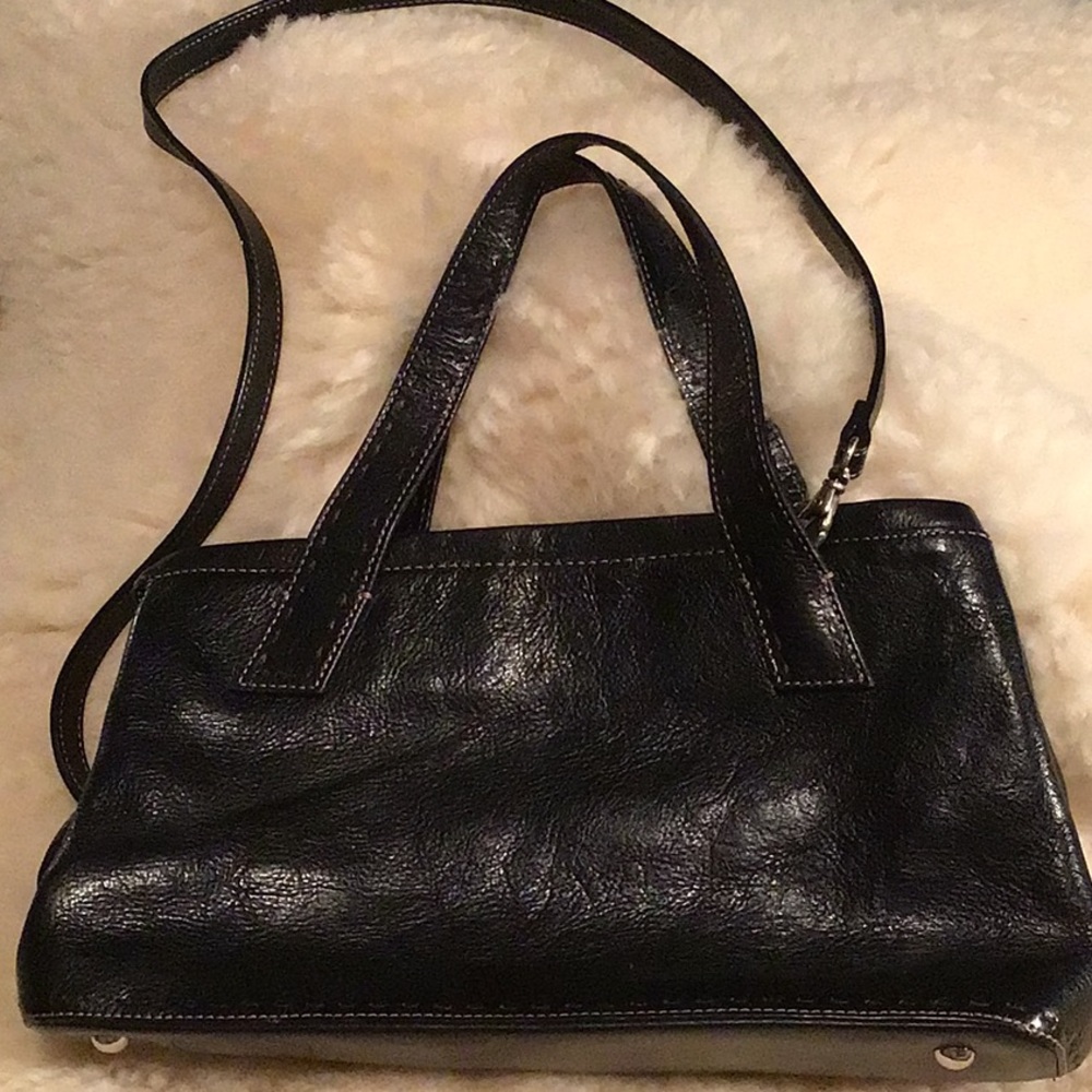 Fossil Black Leather Shoulder Bag